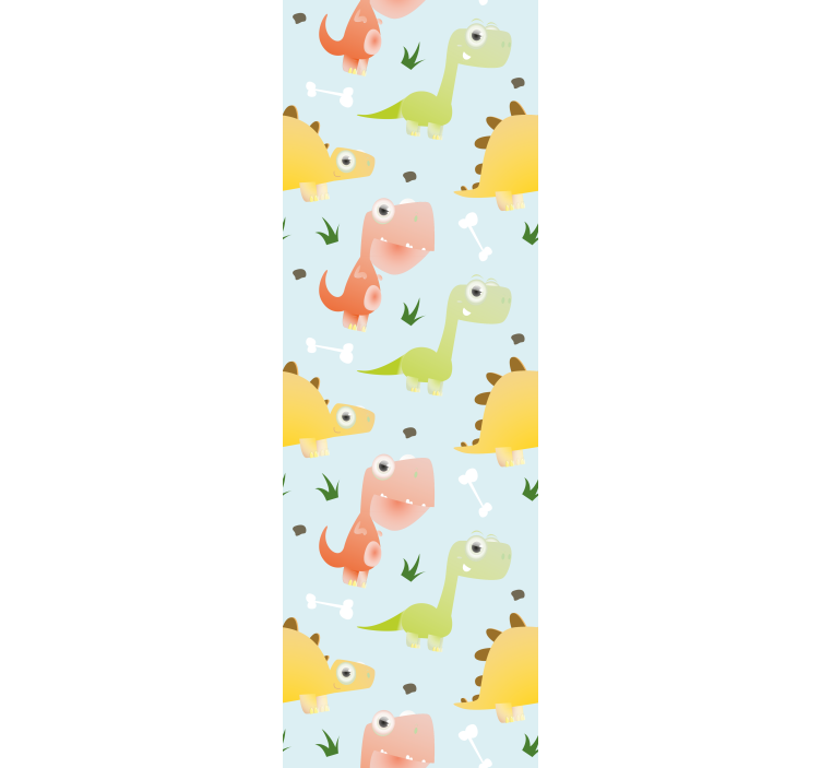 papel de parede para quarto Padrão de dinossauro pequeno - TenStickers