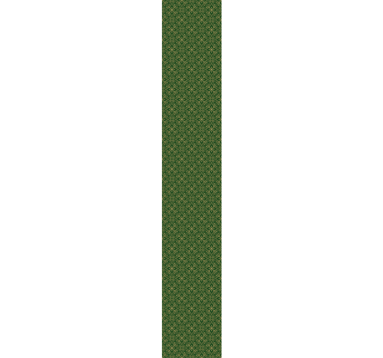 Papel de parede vintage Elegante padrão verde e dourado - TenStickers
