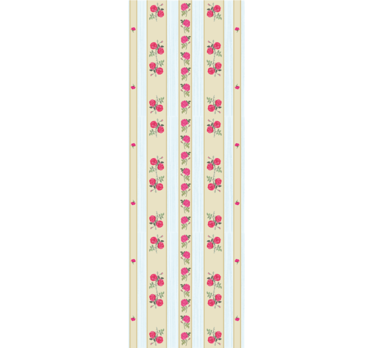 Papel de Parede riscas elegância listrada floral - TenStickers