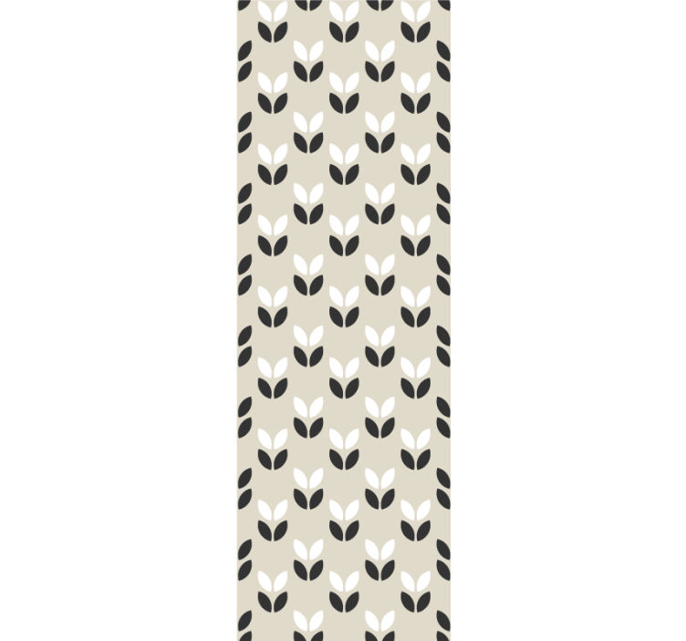 papel de parede formas geométricas padrão de folha simétrica - TenStickers