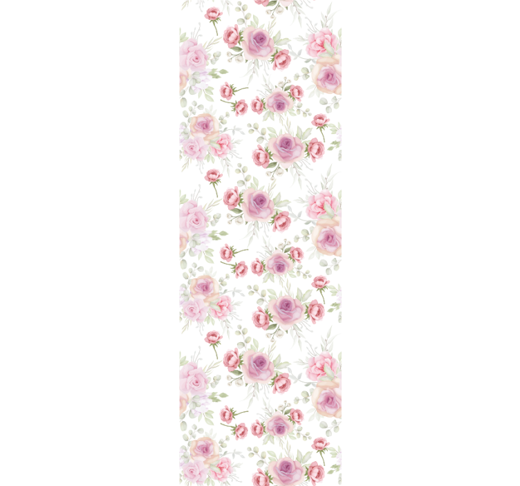 papel de parede floral Padrão rosa e selvagem - TenStickers