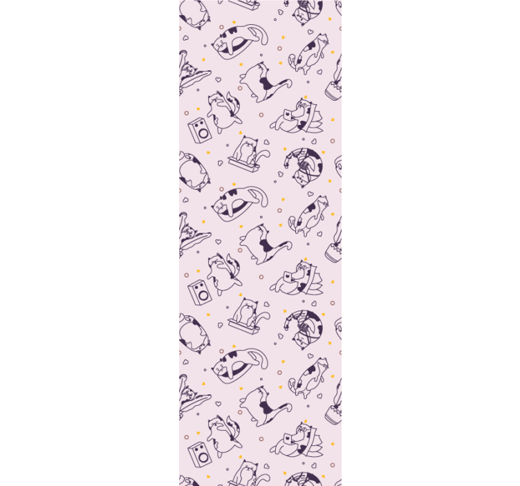 papel de parede quarto de bebé arte de linha lúdica - TenStickers