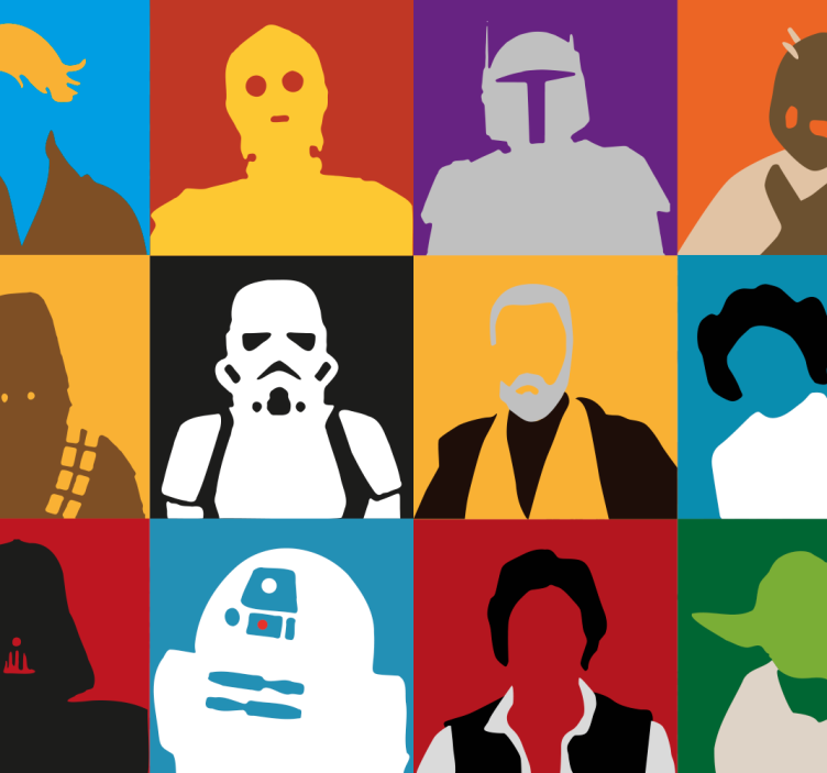 papel de parede para quarto feminino jovem Padrão de ícones color - TenStickers