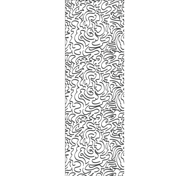 Papel de parede abstracto padrão de rabisco - TenStickers