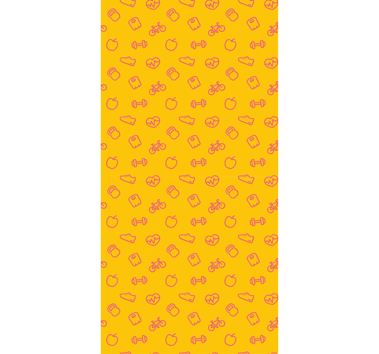 papel de parede para cozinha padrão de ícones de rabiscos - TenStickers