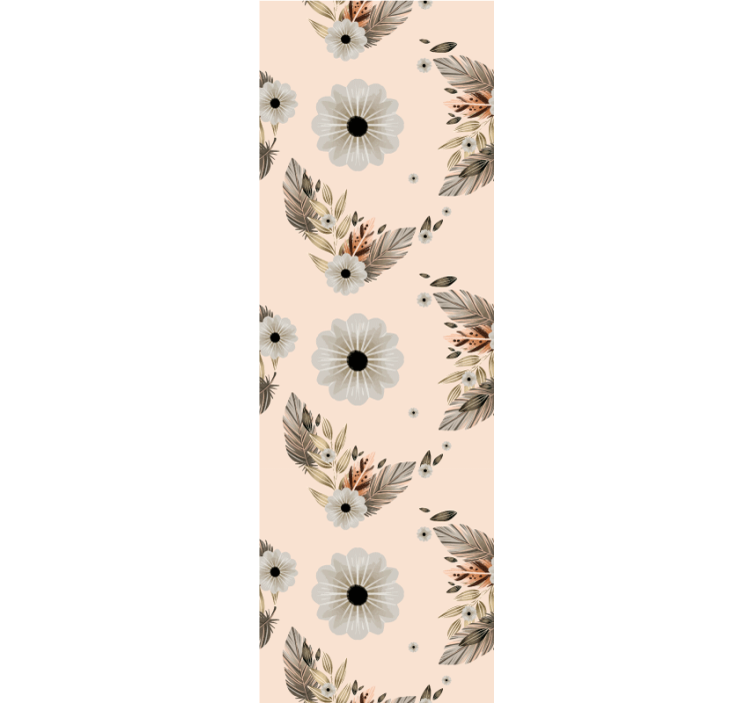 papel de parede flores composição floral e de folhas - TenStickers