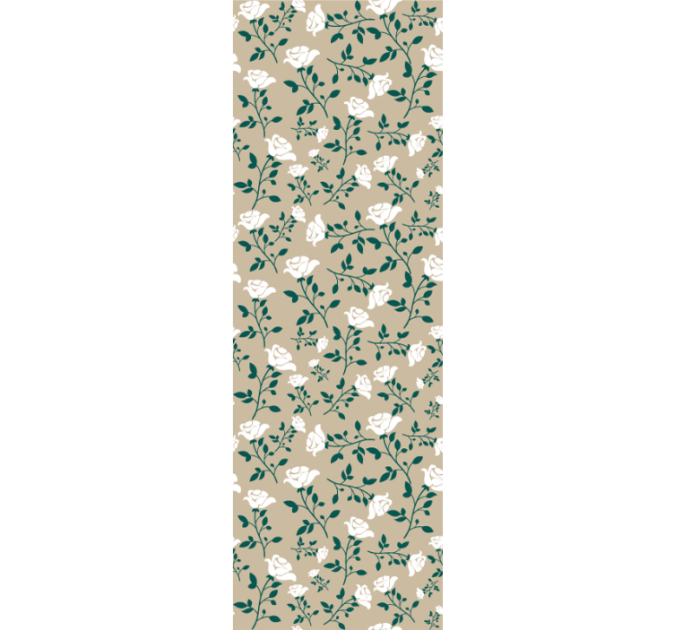papel de parede flores padrão de flor sutil - TenStickers