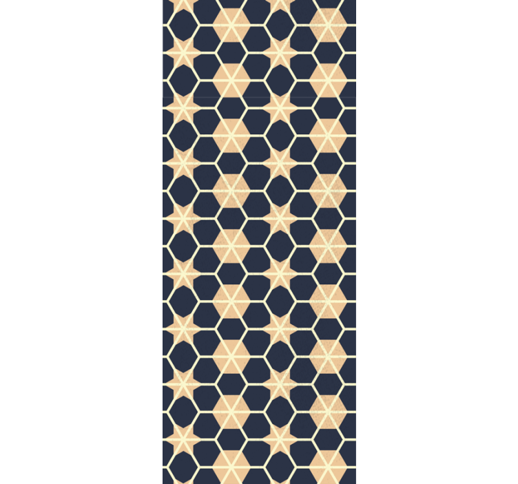 papel de parede para sala padrão de estrela hexagonal - TenStickers