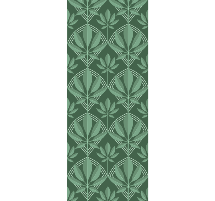 papel de parede para sala padrão vertical verde - TenStickers