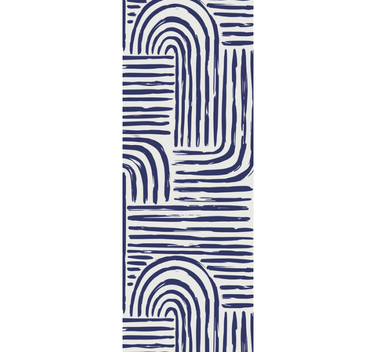 papel de parede abstracto Novo estilo moderno padrão azul - TenStickers