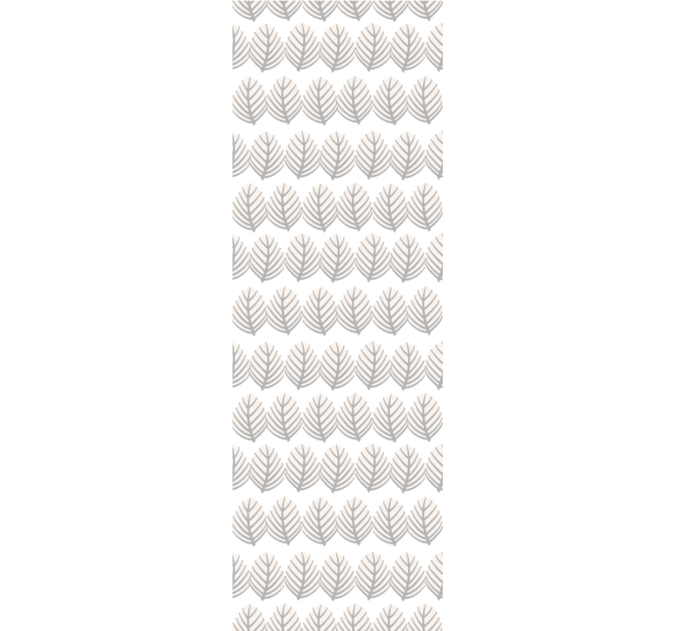 papel de parede casa de banho Padrão em forma de folha cinza - TenStickers