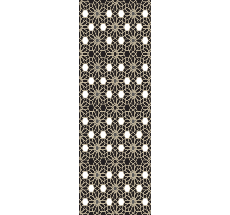 papel de parede azulejo tema floral geométrico - TenStickers