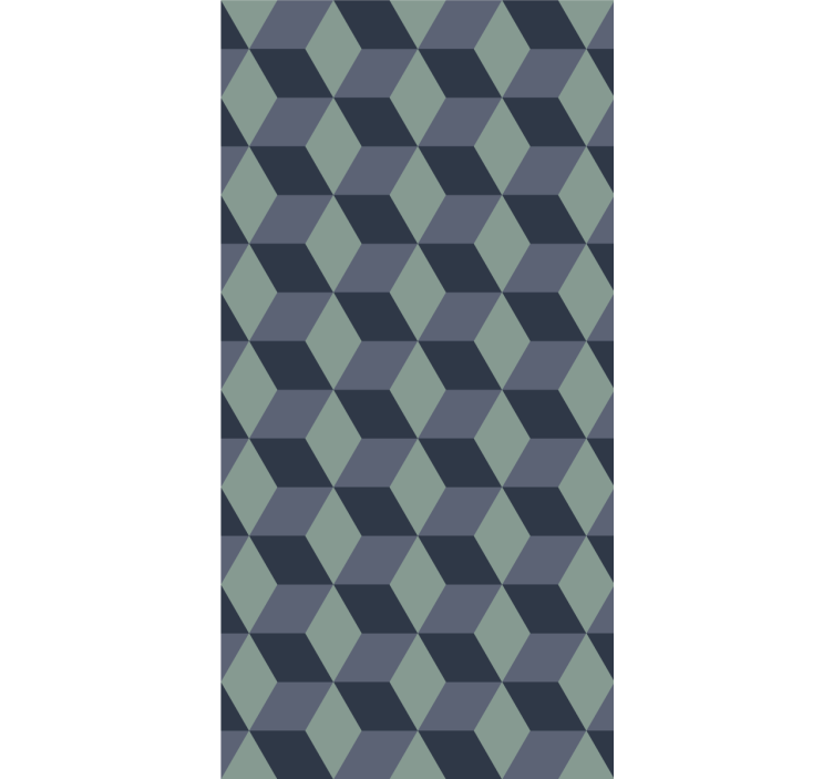 papel de parede formas geométricas padrão de cubos 3d - TenStickers