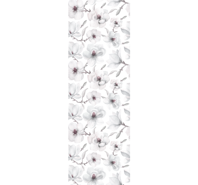 papel de parede flores elegante motivo cinza - TenStickers