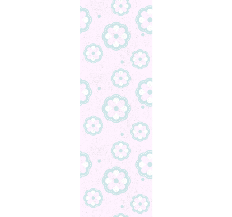 papel de parede flores padrão floral suave - TenStickers
