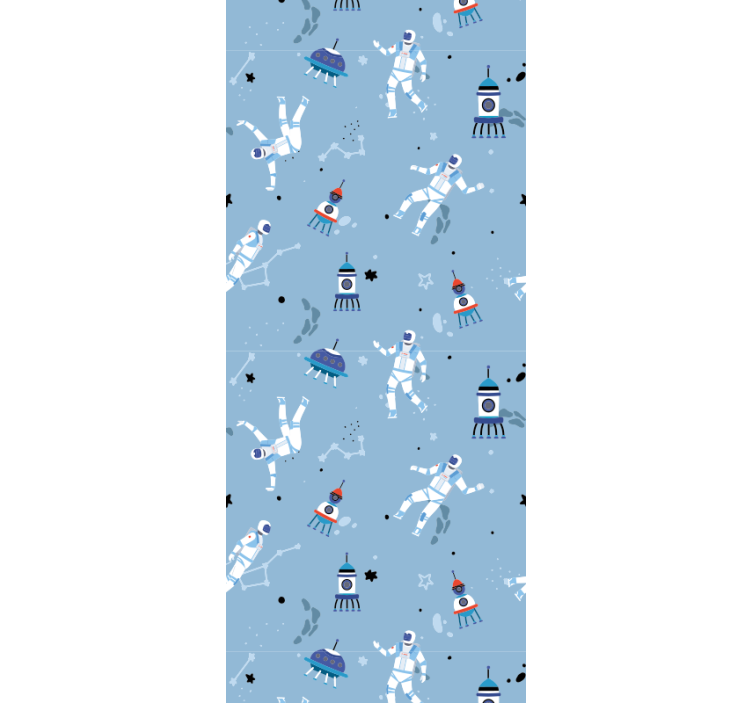 Papel de parede infantil astronautas e naves - TenStickers
