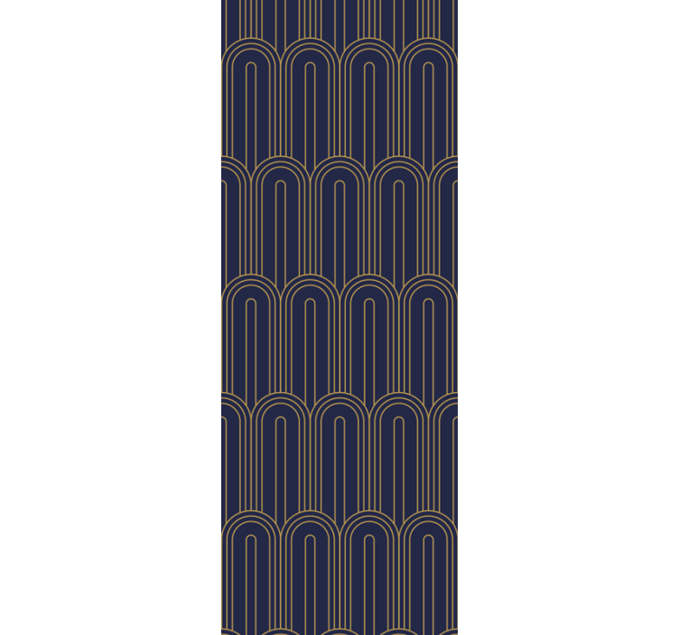 Papel de parede moderno padrão de linha arqueada - TenStickers