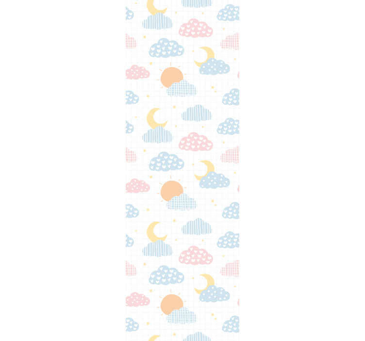 Papel de parede infantil nuvens fofas - TenStickers