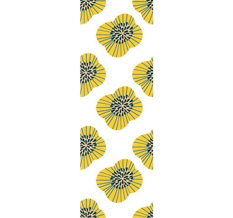 papel de parede flores padrão floral elegante - TenStickers