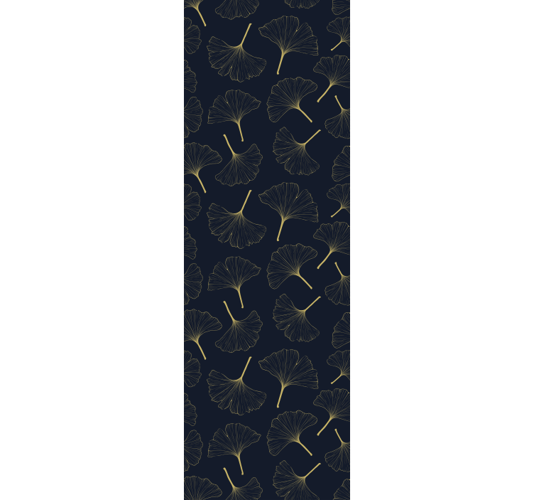 Papel de parede moderno Folhas de ginkgo dourado 3d - TenStickers