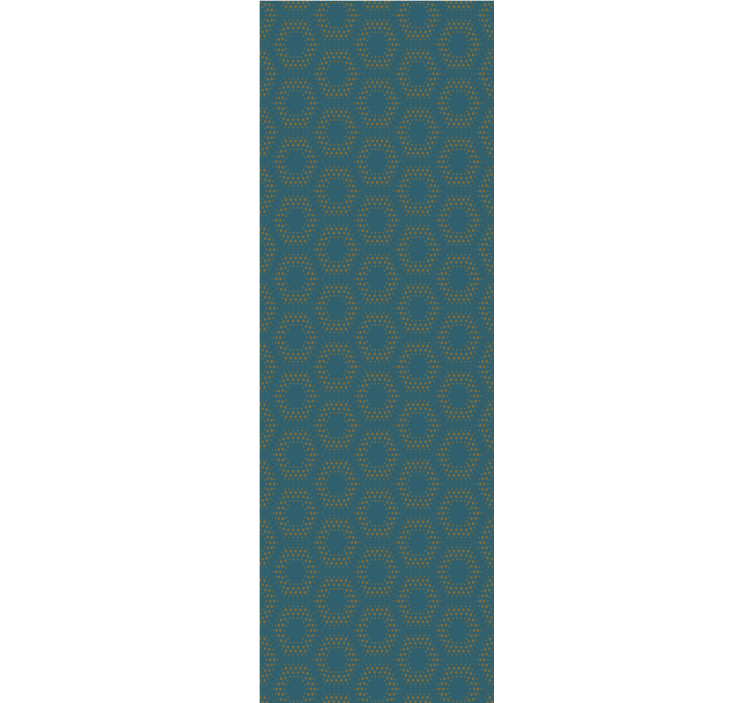 Papel de parede moderno Padrão dourado com fundo azul - TenStickers