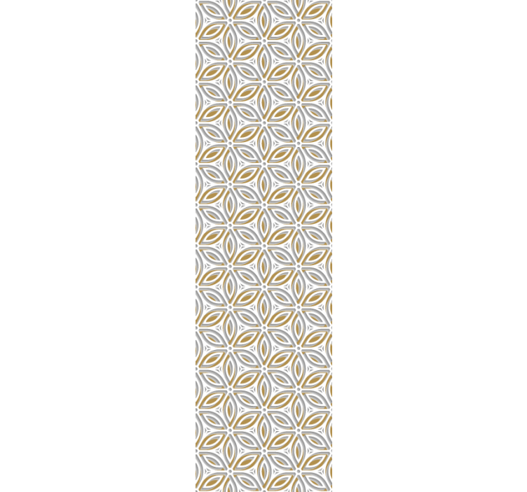 papel de parede azulejo motivo floral estampado - TenStickers