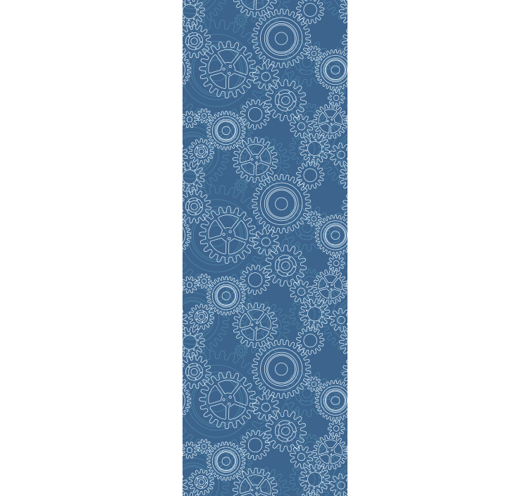 Papel de parede 3D padrões geométricos de engrenagens - TenStickers