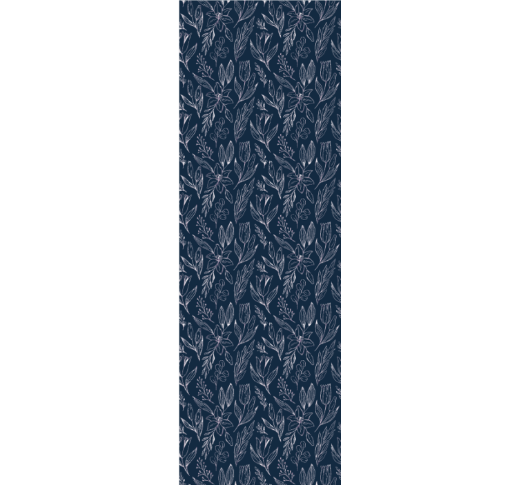 papel de parede flores motivo de floração azul - TenStickers