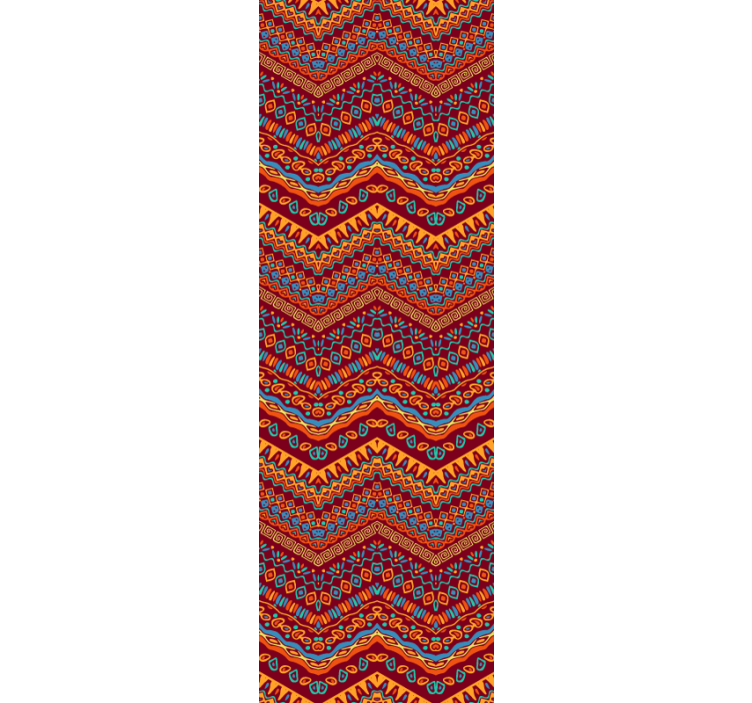 papel de parede abstracto Padrões tribais vermelhos - TenStickers