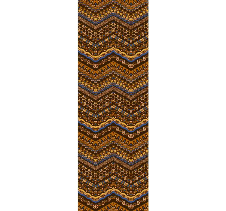 papel de parede artístico ondas de padrão geométrico - TenStickers