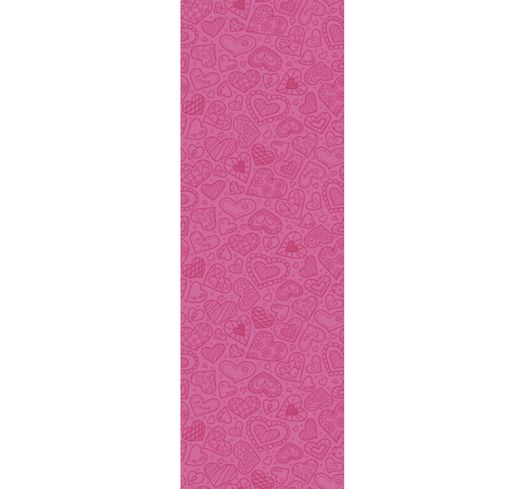 papel de parede rosa formas de coração encantadoras - TenStickers