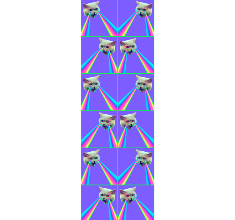 Papel de parede vaporwave laser cat - TenStickers