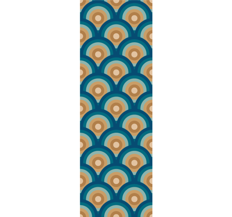 Papel de parede vintage círculos anos 60 - TenStickers