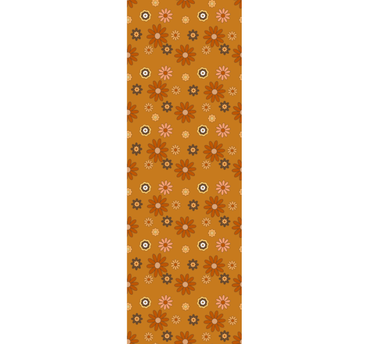 Papel de parede vintage 60s Flower Power - TenStickers