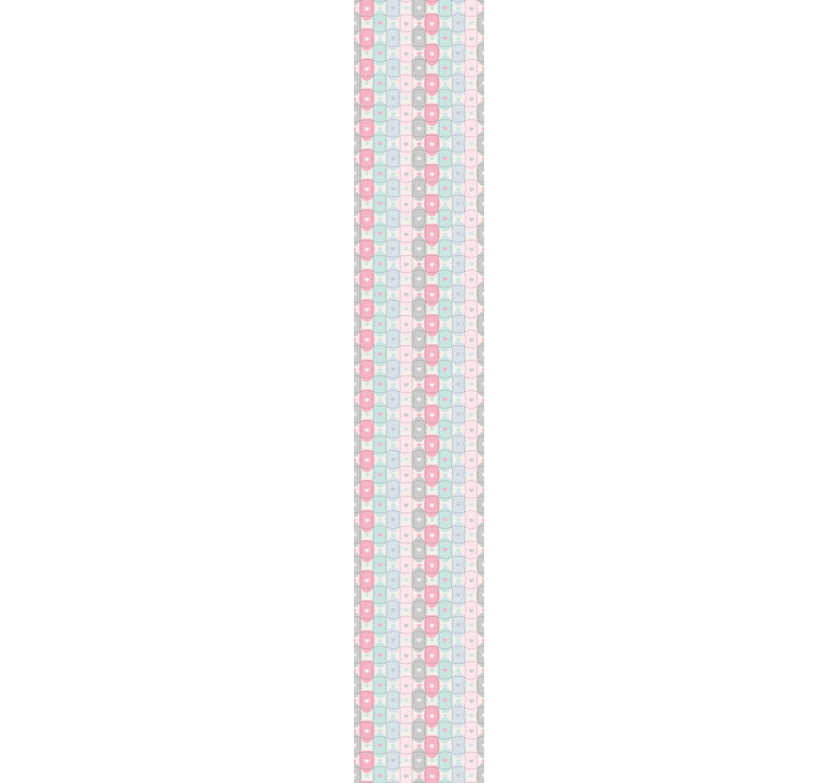 Papel de parede corações em retalhos - TenStickers