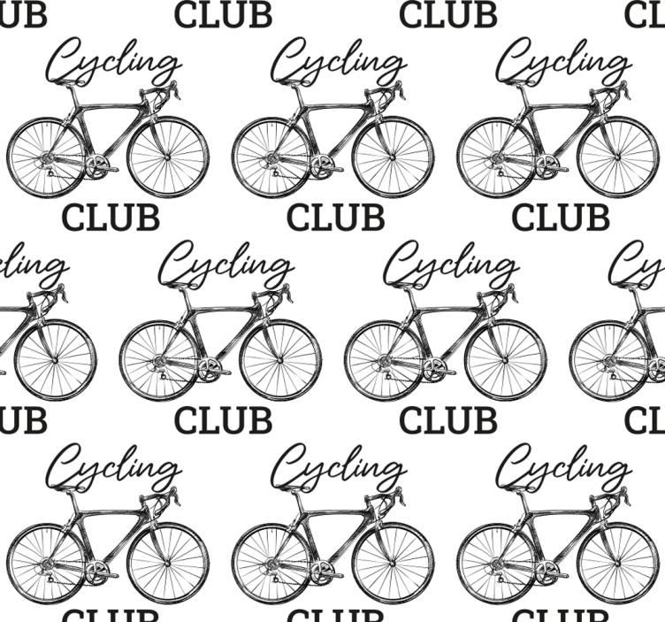 Papel de parede para sala clube de ciclismo - TenStickers