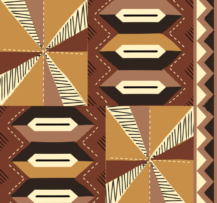 Papel de parede quarto padrão tribal africano - TenStickers