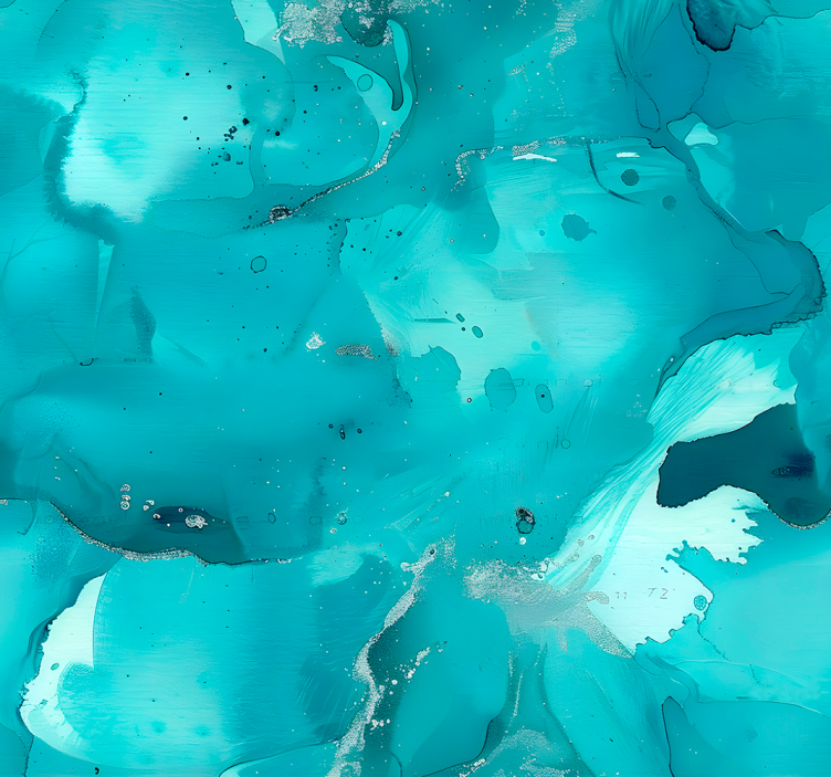 Papel de parede abstracto ondas azuis - TenStickers