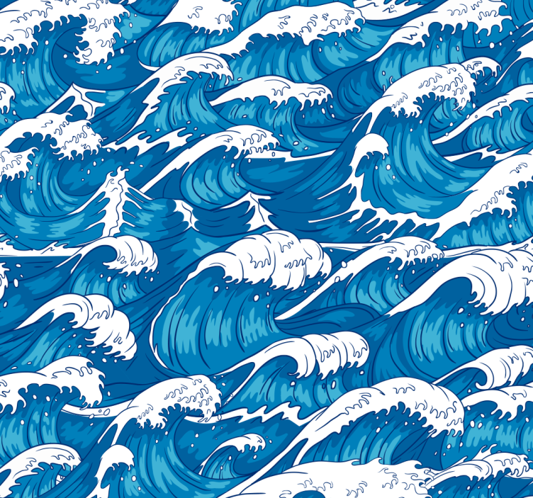 Papel de parede natureza ondas oceânicas - TenStickers