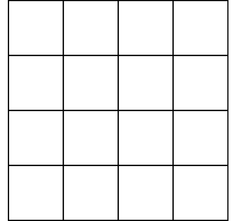 Papel de parede quadrados linhas finas em preto e branco - TenStickers