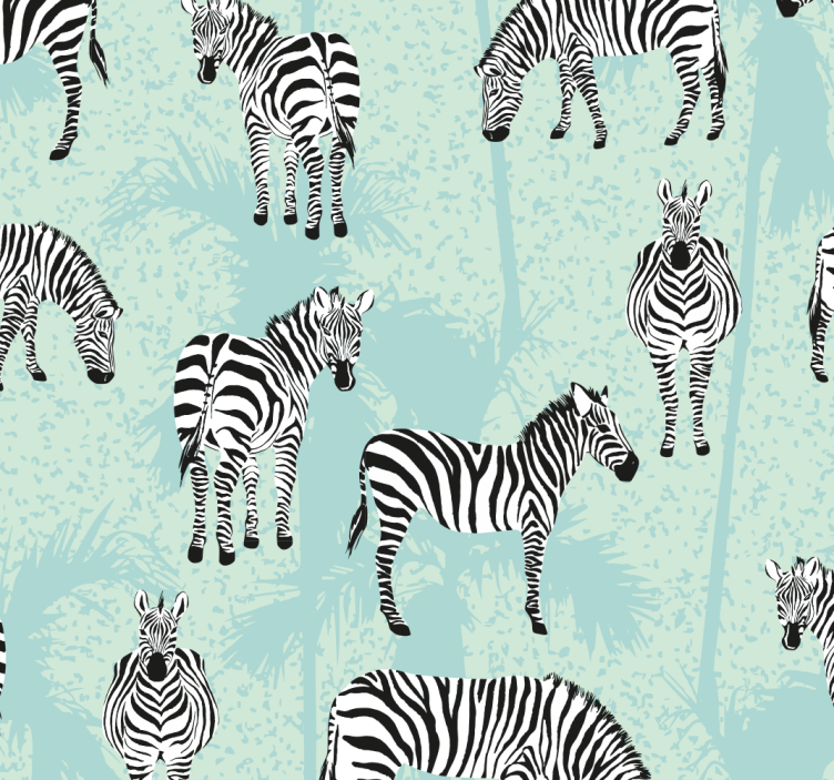 Papel de parede zebra estampa de zebra - TenStickers
