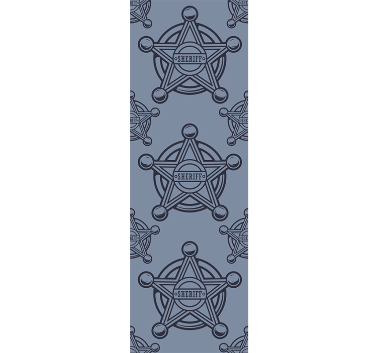 Papel de parede personalizável padrões de estrelas do xerife - TenStickers