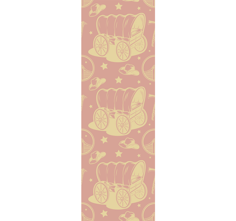 papel de parede infantil cowboy e carroças - TenStickers