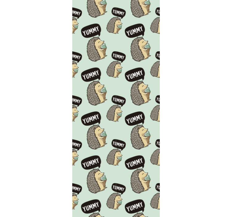 papel de parede animais estampa de ouriço fofo - TenStickers