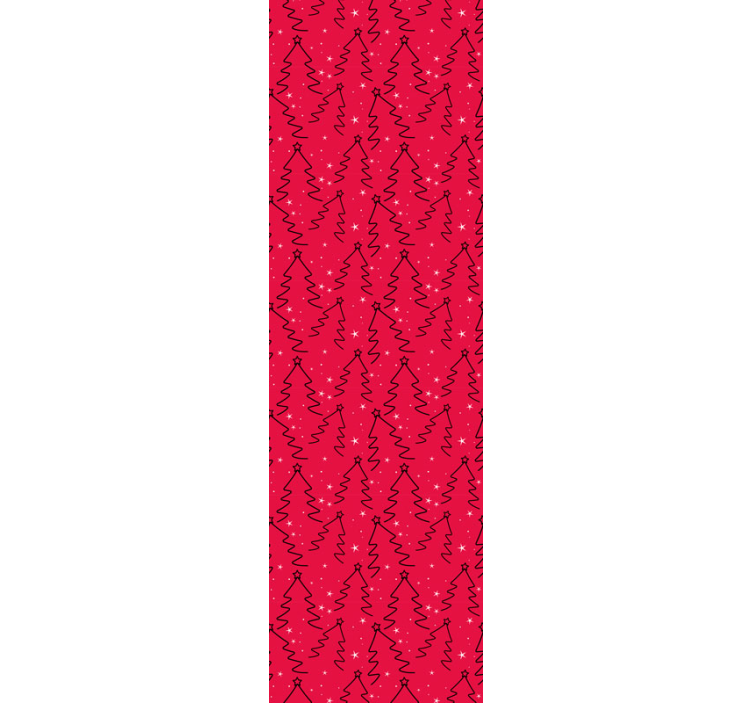 papel parede sala Linha de árvore de natal - TenStickers