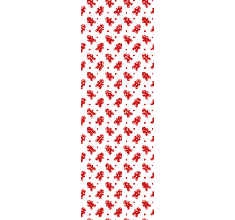 Papel de parede Natal padrões festivos de gengibre - TenStickers