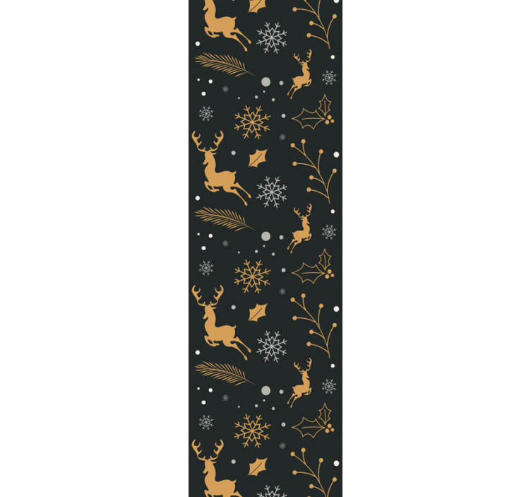 Papel de parede Natal motivo de rena dourada - TenStickers