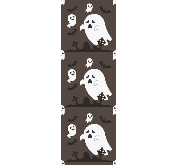 Papel de parede halloween sustos fantasmagóricos - TenStickers