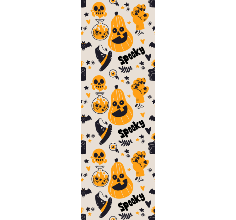 Papel de parede halloween elementos assustadores - TenStickers