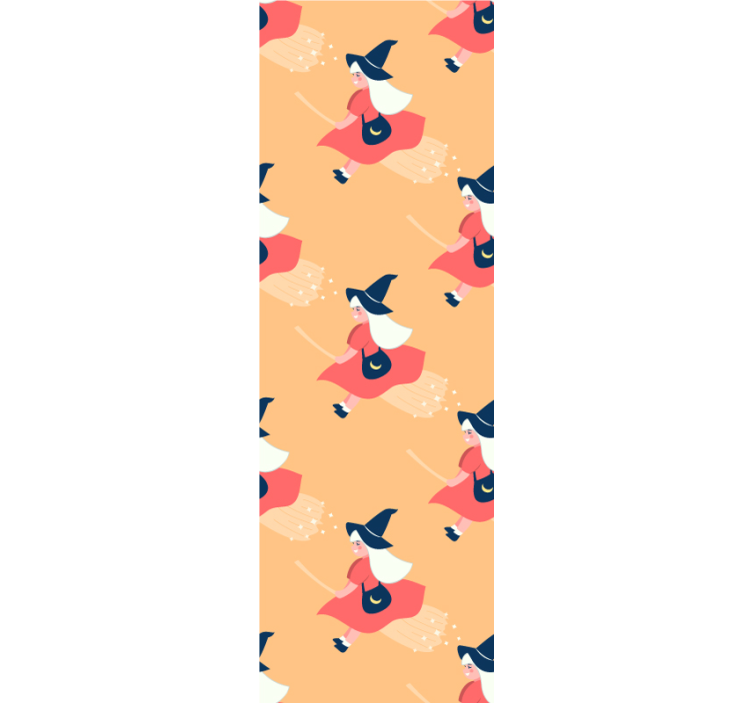 Papel de parede halloween figuras mágicas de bruxas - TenStickers